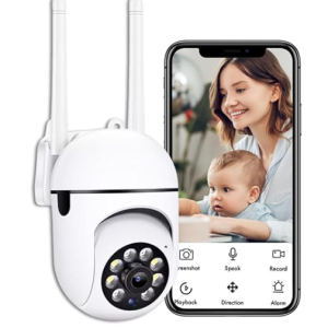 4MP WiFi Mini PTZ Home Security Camera | 1080p Full HD | Color Night Vision | Motion Detection | Two-Way Audio | Wireless CCTV Camera for Home Outdoor with Mobile App V380 Pro (Mini Dome)